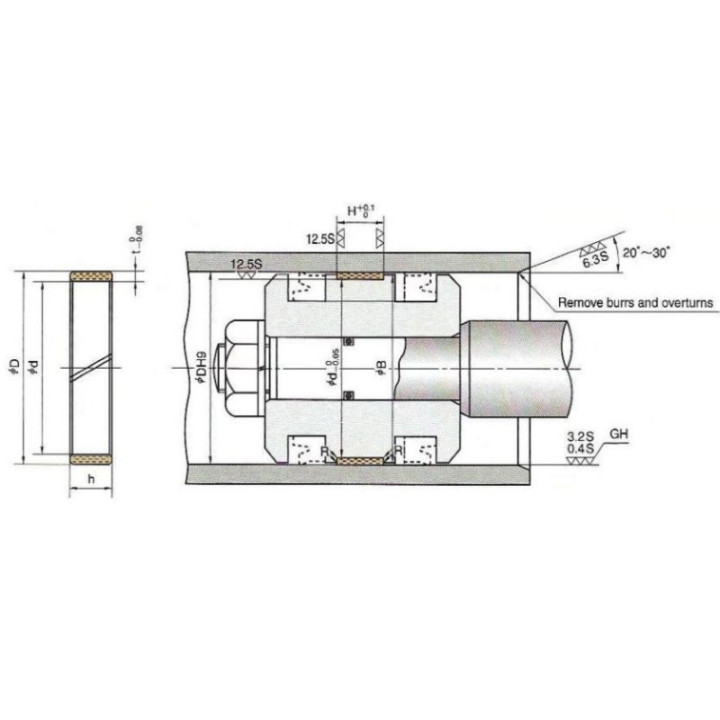Кольцо опорно-направляющее WR 44-40-9.7 (2 шт)